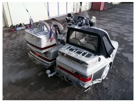 Transport vom Motorradgespann, Motorrad mit Beiwagen