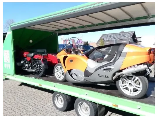 Transport Motorradgespann, Zeus Gespann, Motorrad mit Beiwagen