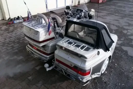 Motorrad mit Seitenwagen, Gespann Transport, 1A Motorrad Transporte