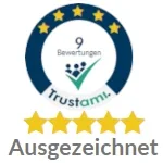 Trustami. Logo - 5 Sterne Bewertung für 1A Motorrad Transporte